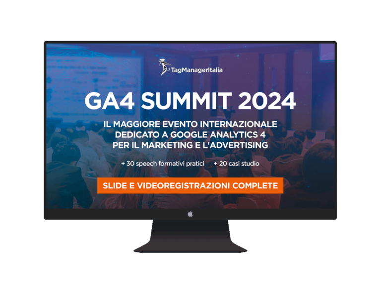 Locandina videoregistrazioni complete GA4 Summit 2024 - 2a edizione