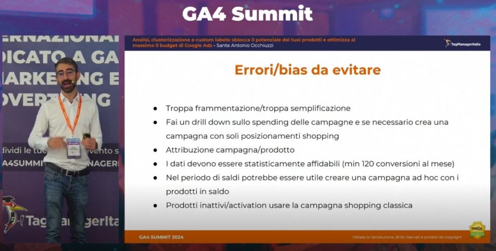 Speech Analisi, clusterizzazione e custom labels sblocca il potenziale dei tuoi prodotti e ottimizza al massimo il budget di Google Ads - Sante Occhiuzzi